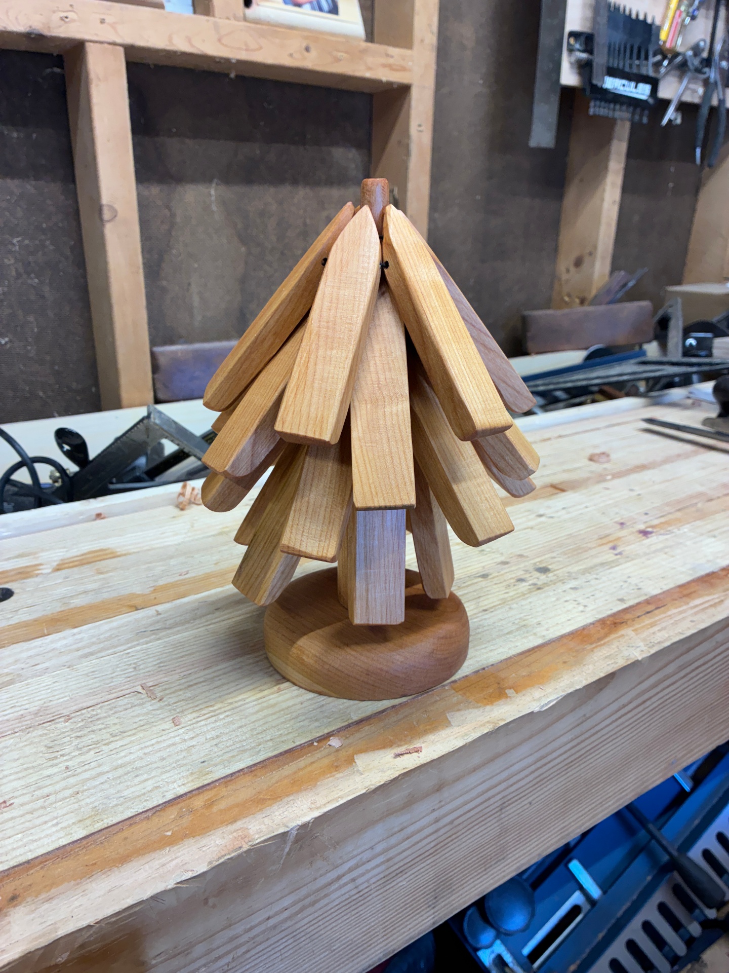 Handcrafted wooden decorative tree
