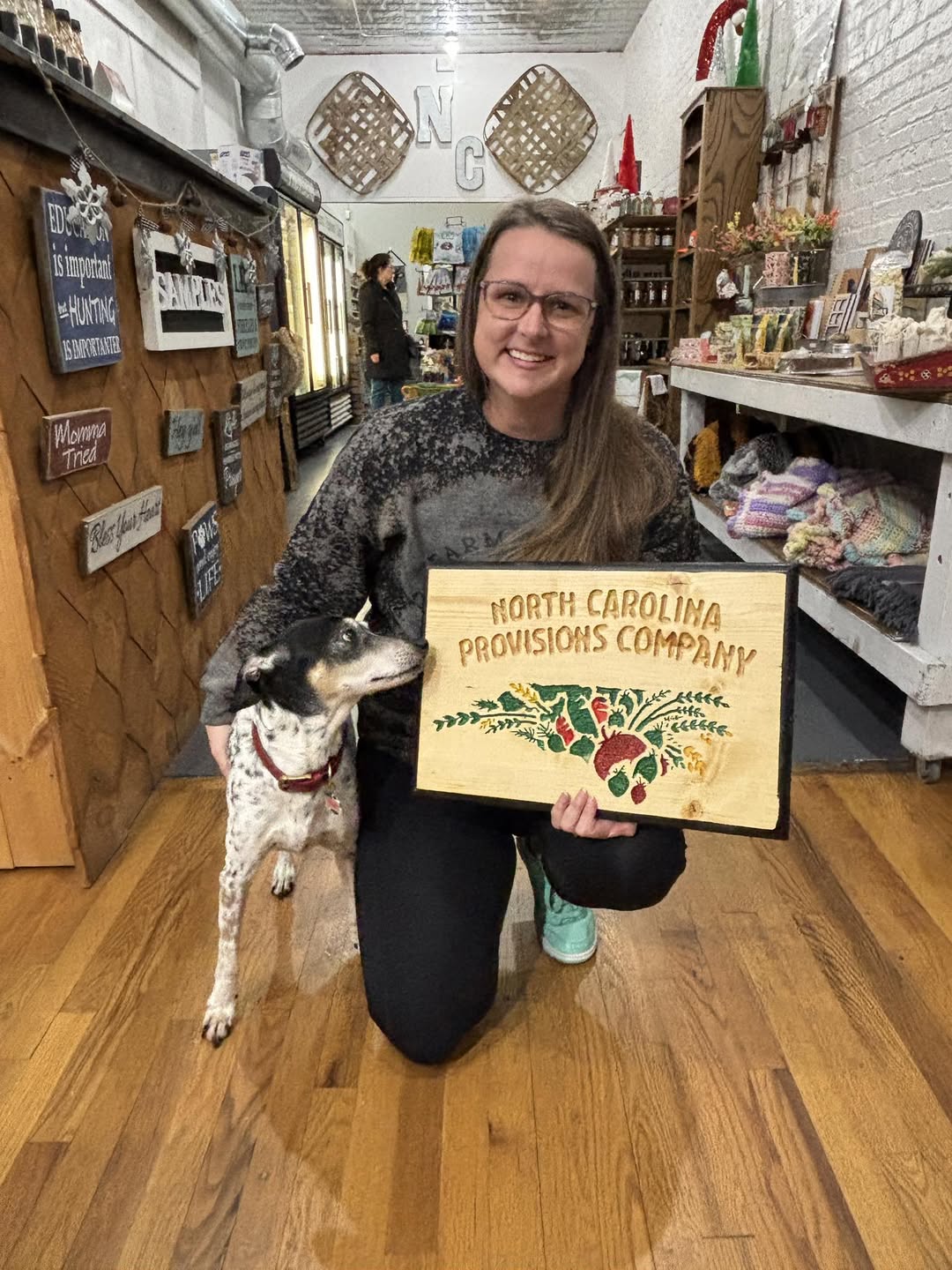 North Carolina Provisions Company carved sign